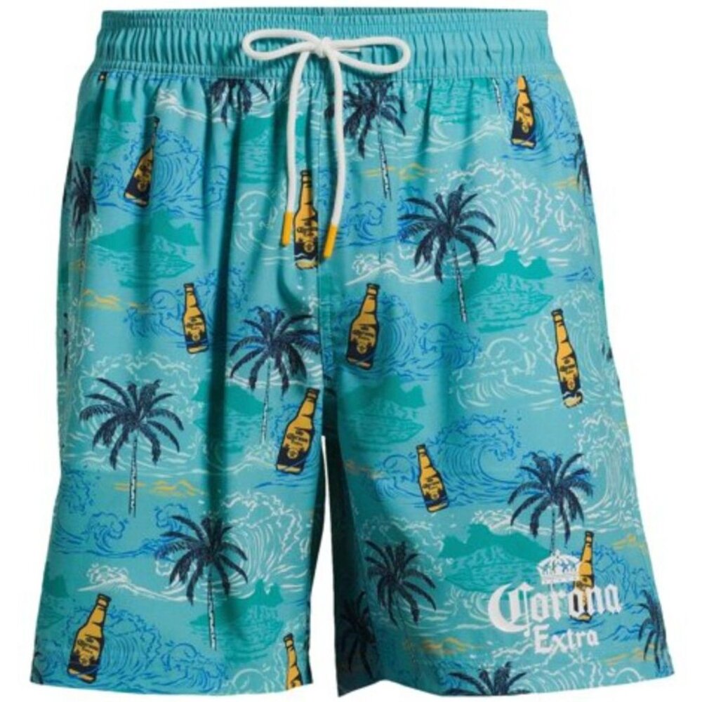 Corona Extra Men's S Swim Trunks Board Shorts Stretch 7.5 Inseam NEW